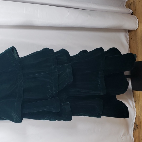 Buru Teagan Deep Green Velvet‎ Convertible Mini to Maxi Dress - SZ XS/S - NWT - Picture 10 of 16